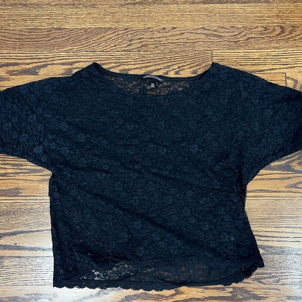 Victorias Secret black Lace Top Size XS